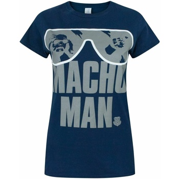 Abbigliamento Donna T-shirts a maniche lunghe Wwe Macho Man Blu