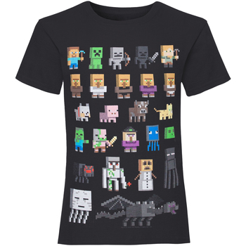 Abbigliamento Bambina T-shirts a maniche lunghe Minecraft  Nero
