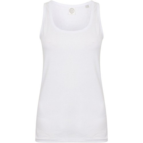 Abbigliamento Top / T-shirt senza maniche Skinni Fit SK123 Bianco