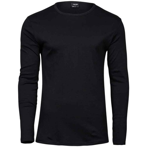 Abbigliamento Uomo T-shirts a maniche lunghe Tee Jays Interlock Nero
