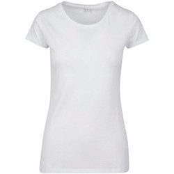 Abbigliamento Donna T-shirts a maniche lunghe Build Your Brand BY086 Bianco