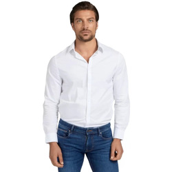 Abbigliamento Uomo T-shirts a maniche lunghe Guess Class Bianco