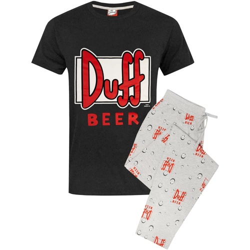 Abbigliamento Uomo Pigiami / camicie da notte The Simpsons Duff Beer Nero