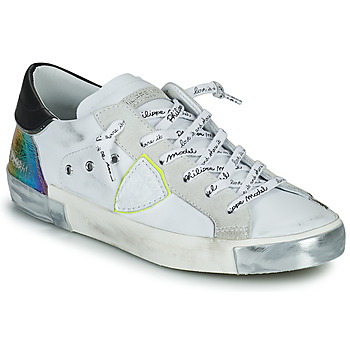 Scarpe Donna Sneakers basse Philippe Model PRSX LOW WOMAN Bianco / Argento / Multicolore