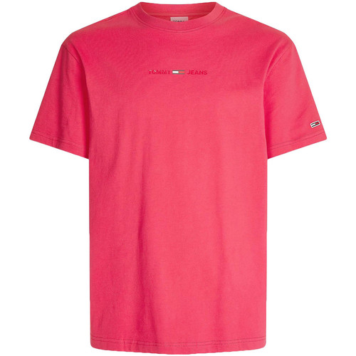 Abbigliamento Uomo T-shirt maniche corte Tommy Hilfiger Linear Logo Tee Rosa