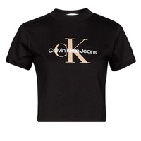 Abbigliamento Donna T-shirt maniche corte Calvin Klein Jeans SEASONAL MONOGRAM BABY TEE Nero