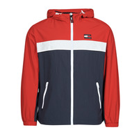 Abbigliamento Uomo giacca a vento Tommy Jeans TJM CHICAGO COLORBLOCK Marine / Bianco / Rosso