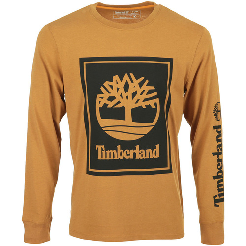 Abbigliamento Uomo T-shirt maniche corte Timberland Stack Logo Tee LS Marrone
