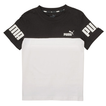 Abbigliamento Bambino T-shirt maniche corte Puma PUMA POWER TEE Nero / Bianco