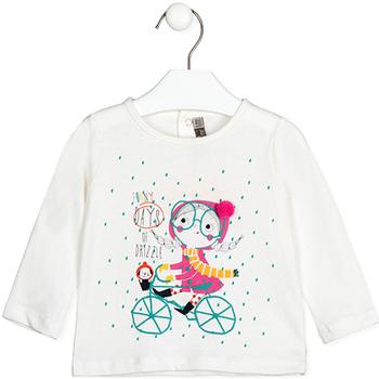 Abbigliamento Bambina T-shirts a maniche lunghe Losan 128-1009AL Bianco