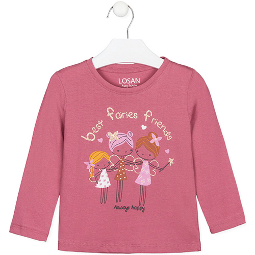 Abbigliamento Bambina T-shirts a maniche lunghe Losan 126-1009AL Rosa