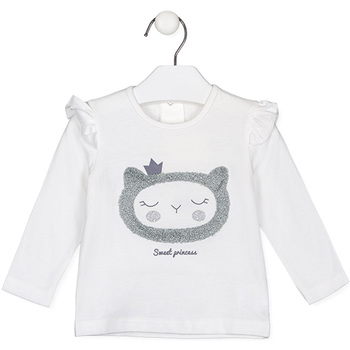 Abbigliamento Bambina T-shirts a maniche lunghe Losan 128-1010AL Bianco