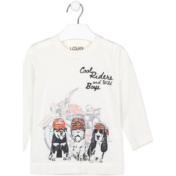 Abbigliamento Unisex bambino T-shirts a maniche lunghe Losan 125-1006AL Bianco