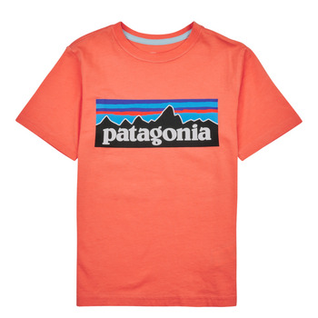 Abbigliamento Unisex bambino T-shirt maniche corte Patagonia BOYS LOGO T-SHIRT Corail
