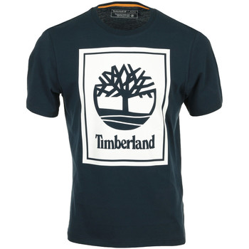 Abbigliamento Uomo T-shirt maniche corte Timberland Stack Logo Tee Blu