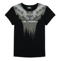 Abbigliamento Bambina T-shirt maniche corte Karl Lagerfeld UNITEDE Nero