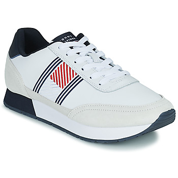 Scarpe Uomo Sneakers basse Tommy Hilfiger Essential Runner Flag Leather Bianco