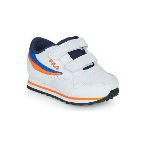 Scarpe Bambino Sneakers basse Fila ORBIT VELCRO tdl Bianco / Blu / Arancio