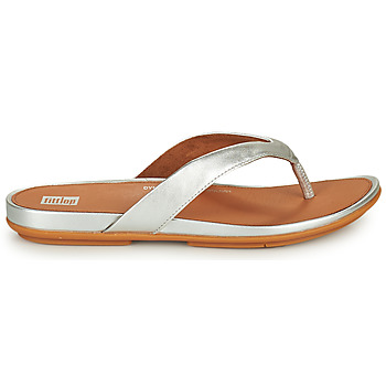 FitFlop GRACIE LEATHER FLIP-FLOPS Silver