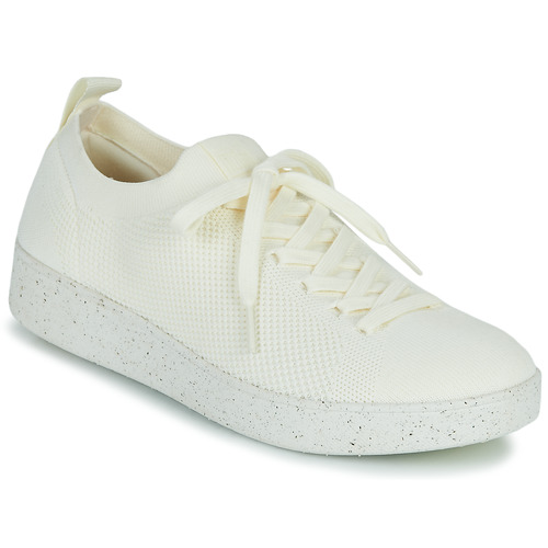 Scarpe Donna Sneakers basse FitFlop RALLY e01 MULTI-KNIT TRAINERS White