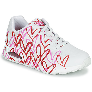Scarpe Donna Sneakers basse Skechers UNO Bianco / Rosso
