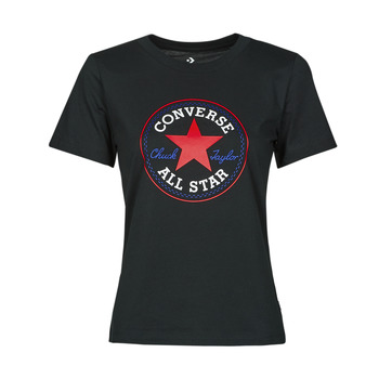 Abbigliamento Donna T-shirt maniche corte Converse Chuck Patch Classic Tee Black / Multi