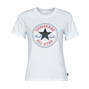 Abbigliamento Donna T-shirt maniche corte Converse Chuck Patch Classic Tee White