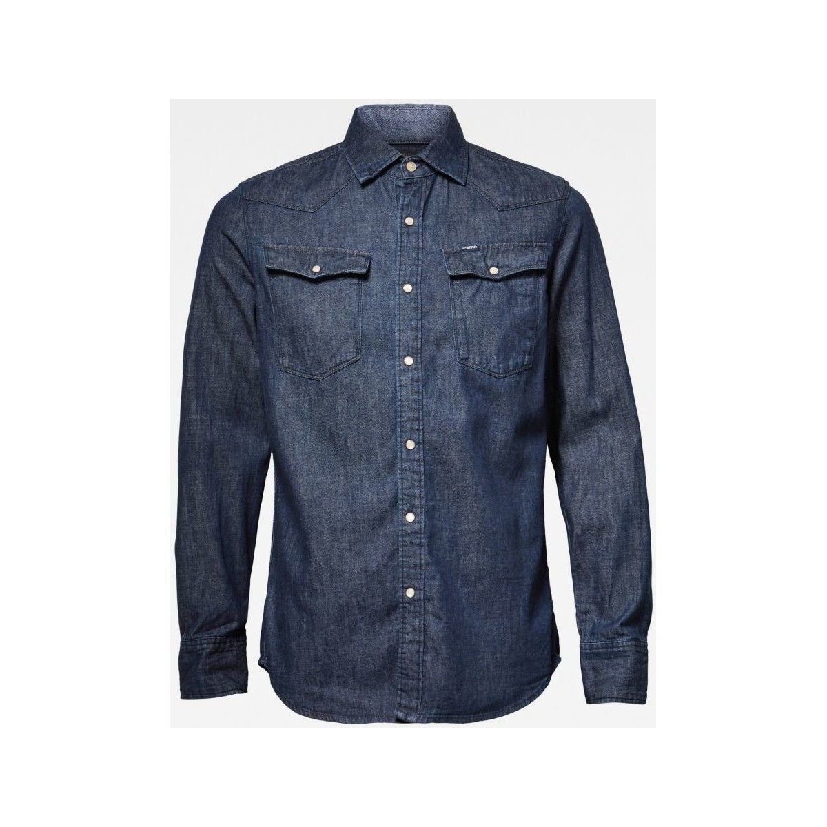 Abbigliamento Uomo Camicie maniche lunghe G-Star Raw D12697 D013 - 3301 SHIRT-082 RINSED Blu