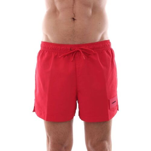 Abbigliamento Uomo Costume / Bermuda da spiaggia Calvin Klein Jeans KM0KM00277 SHORT DRAWSTRING-654 LIPSTICK RED Rosso