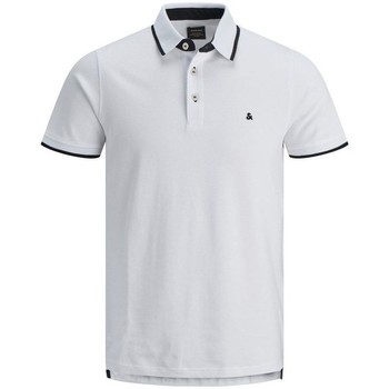 Abbigliamento Uomo T-shirt & Polo Jack & Jones 12136668 PAULOS-WHITE Bianco
