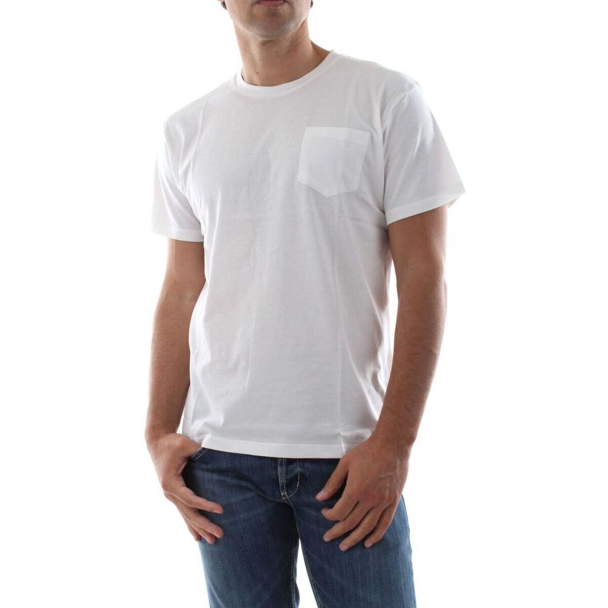 Abbigliamento Uomo T-shirt & Polo Bomboogie TM6344 T JORG-01 OFF WHITE Bianco