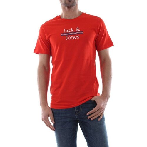 Abbigliamento Uomo T-shirt & Polo Jack & Jones 12150263 ART MARWA-FIERY RED Rosso