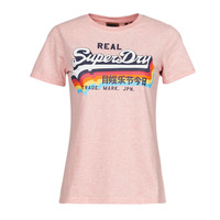 Abbigliamento Donna T-shirt maniche corte Superdry VL TEE Pink / Marl