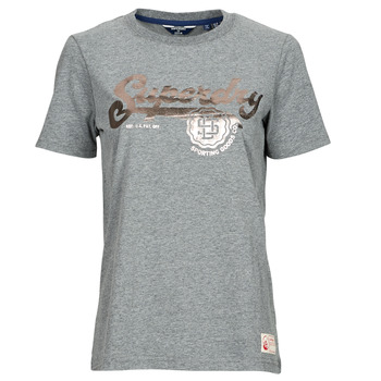 Abbigliamento Donna T-shirt maniche corte Superdry VINTAGE SCRIPT STYLE COLL TEE Rich / Charcoal / Marl