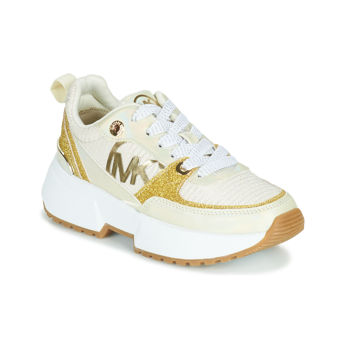 Scarpe Bambina Sneakers basse MICHAEL Michael Kors Cosmo Sport Beige / Oro
