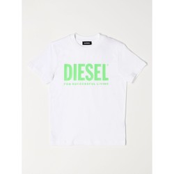 Abbigliamento Unisex bambino T-shirt & Polo Diesel 00J4P6 00YI9 TJUSTLOGO-100U Bianco