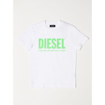 Abbigliamento Unisex bambino T-shirt & Polo Diesel 00J4P6 00YI9 TJUSTLOGO-100U Bianco