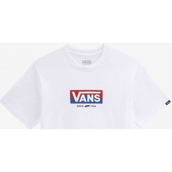 Abbigliamento Unisex bambino T-shirt & Polo Vans VN0A5FN6WHT1 EASY LOGO-WHITE Bianco