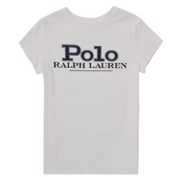 Abbigliamento Bambina T-shirt maniche corte Polo Ralph Lauren CIMEZO Bianco