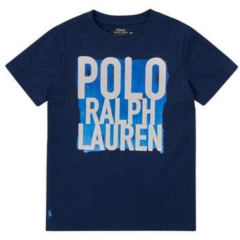 Abbigliamento Bambino T-shirt maniche corte Polo Ralph Lauren TITOUALO Marine
