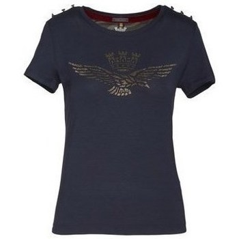 Abbigliamento Donna T-shirt maniche corte Aeronautica Militare 202TS1809DJ41408 Blu marino