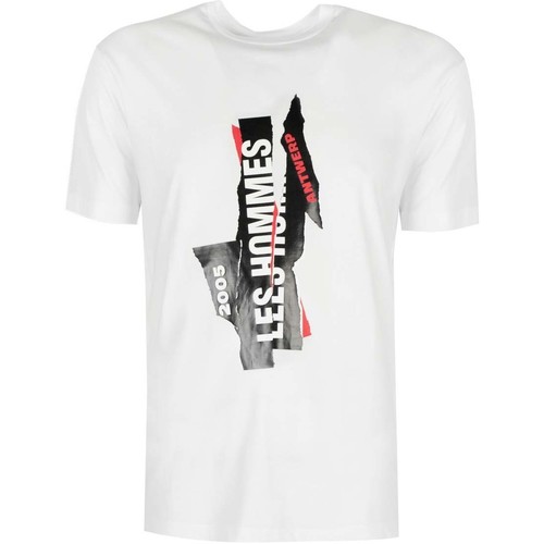 Abbigliamento Uomo T-shirt maniche corte Les Hommes LJT224-710P | Logo Bianco