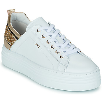 Scarpe Donna Sneakers basse NeroGiardini E218134D-707 Bianco / Oro