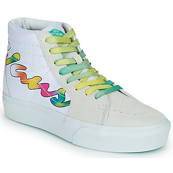Scarpe Donna Sneakers alte Vans SK8-Hi Platform 2.0 Bianco / Multicolore
