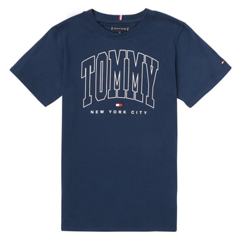 Abbigliamento Bambino T-shirt maniche corte Tommy Hilfiger AMIANSE Marine