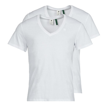 Abbigliamento Uomo T-shirt maniche corte G-Star Raw Base htr v t s\s 2-pack Bianco