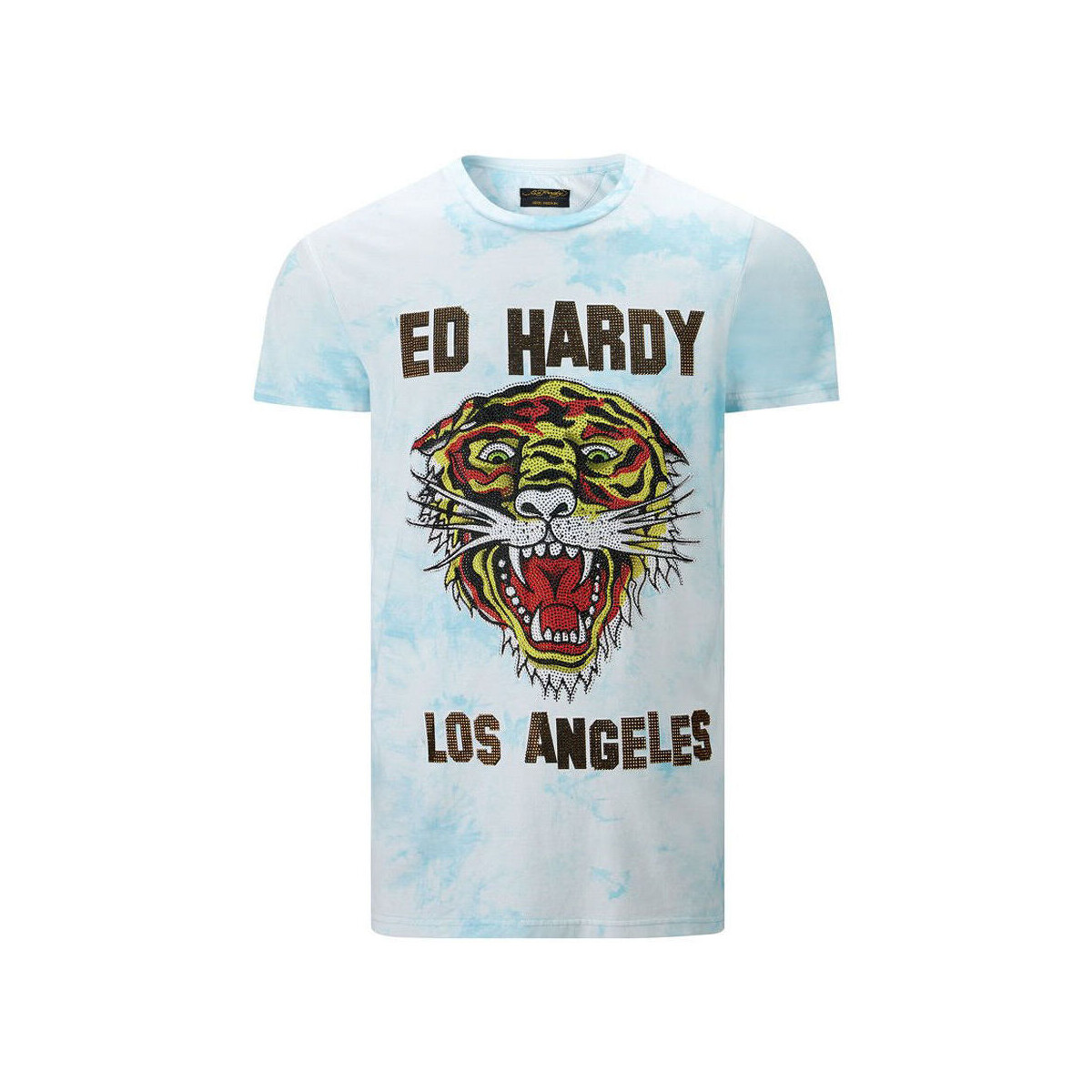 Abbigliamento Uomo T-shirt maniche corte Ed Hardy Los tigre t-shirt turquesa Blu