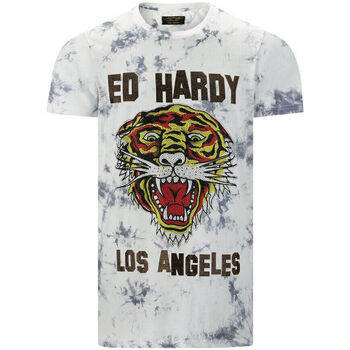 Abbigliamento Uomo T-shirt maniche corte Ed Hardy Los tigre t-shirt white Bianco