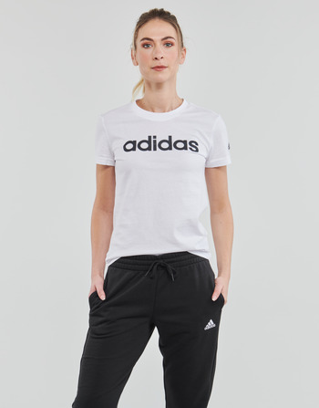 Adidas Sportswear LIN T-SHIRT Bianco / Nero