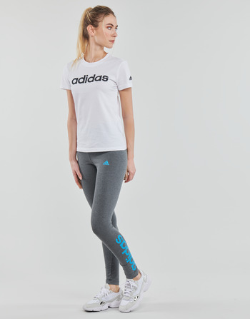 Adidas Sportswear LIN Leggings Nero / Grigio / Heather / App / Sky